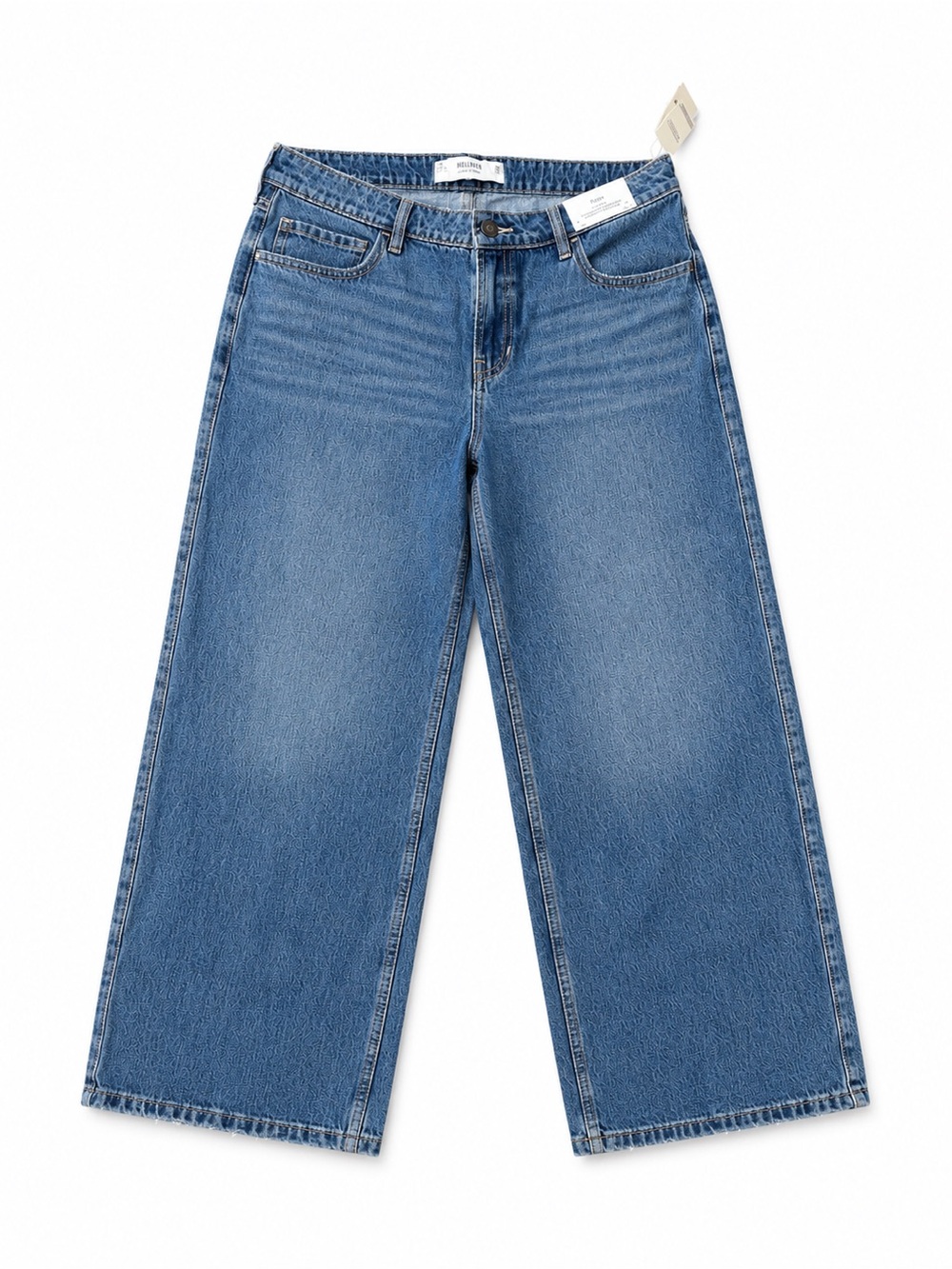 Hollister Medium Blue Wide-Leg High-Rise Jeans